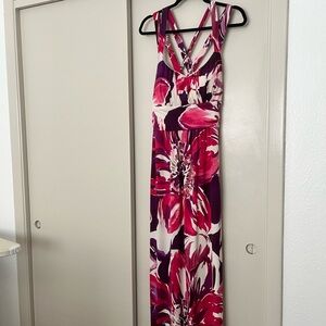 Bisou Bisou Floral Maxi Dress - Pink and Purple